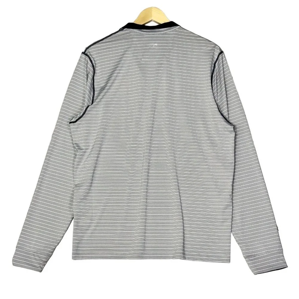 Cutter Buck LSU Gray Meridian Half-Zip Pullover Embroidered Tiger DryTec Size M - Picture 4 of 8